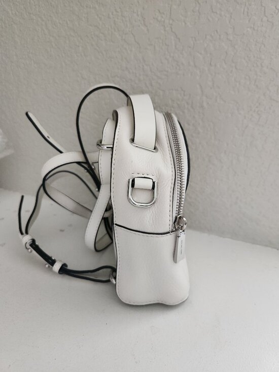 Like New Michael Kors Jessa White Leather Mini Backpack Purse